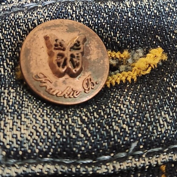 Frankie B Patchwork Edition Boot Cut Low Rise Jeans in size 2 - Picture 9 of 15